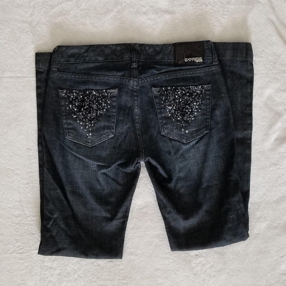 DELETING TODAY!! Express Jean with Sequins Pockets
